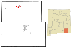 Eddy County New Mexico Incorporated and Unincorporated areas Artesia Highlighted